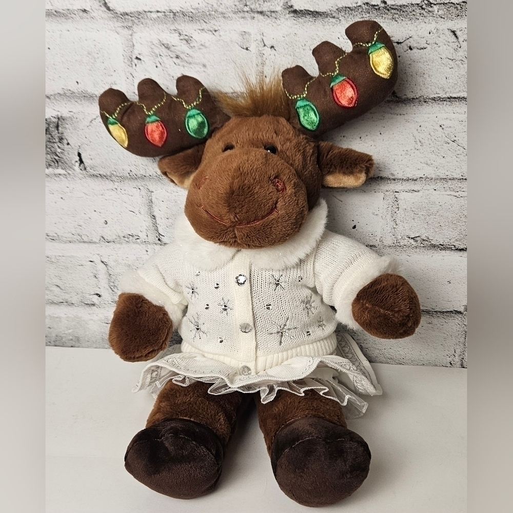 Build A Bear Holiday Moose 19 Inch Plush Christmas Sweater Outfit